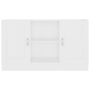 vidaXL Skjenk hvit 120x30,5x70 cm sponplate