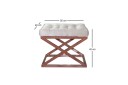 Gillie Sittepuff 40 cm   Kobber/Hvit
