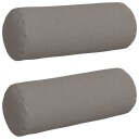  Bolster puter 2 pcs Gråbrun Ø 25 x 70 cm stoff