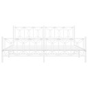  Sengeramme i metall med hode- og fotgavl hvit 200x200 cm 8721102644658