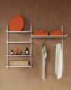 Frama Library Hylle Med Henger 80x185 Cm Varmhvit   Hyllesystemer modulære Pulverlakkert Stål Warm White   8420