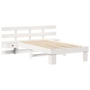  Sengestamme med hodegjerde Hvit 75 x 190 cm Heltre furu