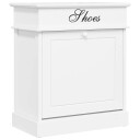 vidaXL Skoskap hvit 50x28x58 cm keisertre
