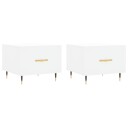  Salongbord 2 stk hvit 50x50x40 cm konstruert tre 8720845428105