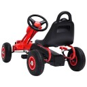 vidaXL Pedal-go-kart med pneumatiske dekk rød
