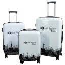 Borg Living Koffertsett – I Love The World hardcase koffert – Eksklusiv reisekoffert
