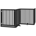  Hundeport Sammenleggbar 4 Paneler Svart 320 cm Poppeltre 352259