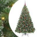  Kunstig juletre med 300 LED med stativ grønn 180 cm PE og PVC