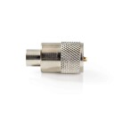 Nedis Pl259 Connector Rett Hann Nikkel Belagt 75 Ohm Lodde Kabeltilførselsdiameter: 6.0 Mm Metall Sølv 25 Stk. Kon