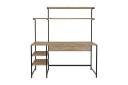 Dunalka Skrivebord 140x150x140 cm med oppbevaring   Eik