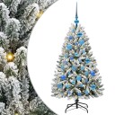  Kunstig juletre Grønn og hvit 120 cm PVC og metall