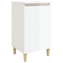 vidaXL Nattbord høyglans hvit 40x35x70 cm konstruert tre