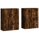  Veggskap 2 stk røkt eik 69,5x34x90 cm