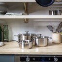 KitchenAid Grytesett 3 deler, rustfritt stål