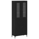  Sideboard med Veggskap Sort Eik Flislagt Tre