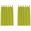  Gardiner med gardiner 2 pcs Grønt eple 175x140cm Polyester