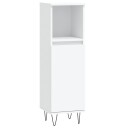 vidaXL Baderomsskap hvit 30x30x100 cm konstruert tre