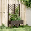 Plantekasse med espalier brun 80x40x142 cm PP