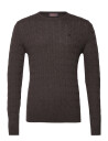 Morris Merino Cable Oneck - Brown - M
