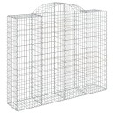 vidaXL Gabionkurver buede 15 stk 200x50x160/180 cm galvanisert jern