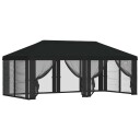  Teltduk med sidevegger Svart 600,5 x 300,5 cm Polyester