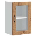  Veggmontert kjøkkenskap med glassdør Porto gammelt tre 8721158423610