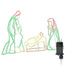  Belyst Krybbesett med 550 LED Flerfarget 112 x 72 cm PVC