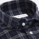 Flanel Slimline Blue-Grey Check