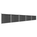 vidaXL Gjerdepanelsett WPC 872x146 cm grå