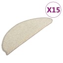 vidaXL Selvklebende trappematter 15 stk 65x25 cm sølv