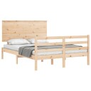 vidaXL Sengeramme med hodegavl 140x190 cm heltre 8720845403713