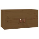 vidaXL Veggskap 2 stk honningbrun 60x30x30 cm heltre furu