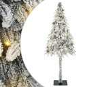  Juletre med 300 LED med stativ Hvit 180 cm PE og stål