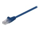 MicroConnect - Nettverkskabel - RJ-45 (hann) til RJ-45 (hann) - 25 cm - UTP - CAT 5e - flertrådet - blå