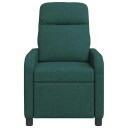 vidaXL Recliner Mørkegrønn Stoff