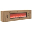 vidaXL Elektrisk peis Artisan eik 155 x 30 x 44 cm Konstruert tre