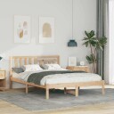  Sengestamme med hodegjerde Brun 135 x 190 cm Heltre furu