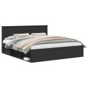  Sengestamme med hodegjerde Svart 180 x 200 cm Massiv furu
