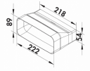 Silverline flatkanal liten 218,5 x 55,5 mm