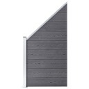 vidaXL Gjerdesett WPC 1 firkantet + 1 slisset 273x186 cm grå