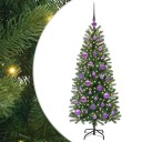  Kunstig juletre med 150 LED med stativ grønn 120 cm PE og PVC