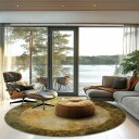 Rundt teppe   Campana beige/gul Størrelse: Ø 200 cm