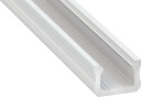 ELITECH ALU PROFIL HVIT 200X8X12MM INKL LOKK - ENDELOKK OG 2 KLIPS