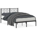 vidaXL Sengeramme i metall med hodegavl svart 120x190 cm 8721012249677