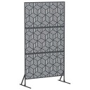 vidaXL Personvernsvegg 100 x 50 x 180 cm Stål Antrasitt