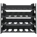 vidaXL Vinstativ for 24 flasker PP stablebar