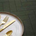 Södahl  Tiles damask duk 140x270 cm forest green