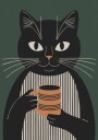 Black Cat Coffee Break Plakat / 40x50