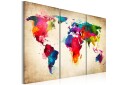 Bilde Rainbow Continents 90x60 Artgeist sp. z o. o.