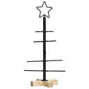  Metall juletre med stativ Svart 60 cm Pulverlakkert stål